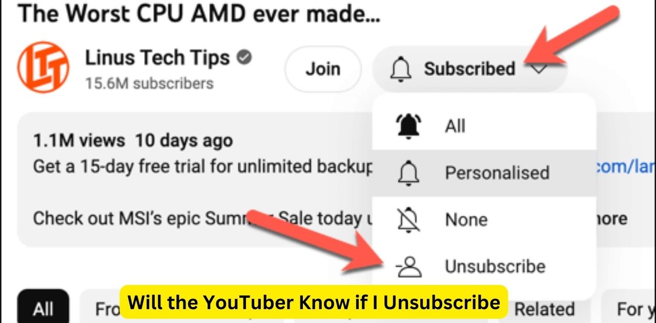 Will the YouTuber Know if I Unsubscribe